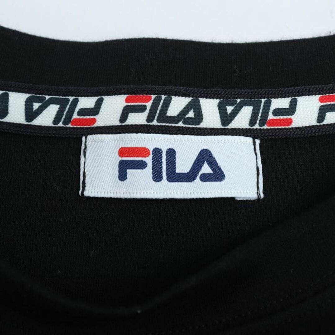 FILA(フィラ)のフィラ 半袖Tシャツ ビッグシルエット ロゴT スポーツウエア レディース Lサイズ ブラック FILA レディースのトップス(Tシャツ(半袖/袖なし))の商品写真