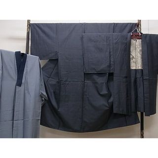 平和屋1■男性　本場大島紬　アンサンブル・長襦袢セット　100亀甲　逸品　CAAA5517dy(着物)