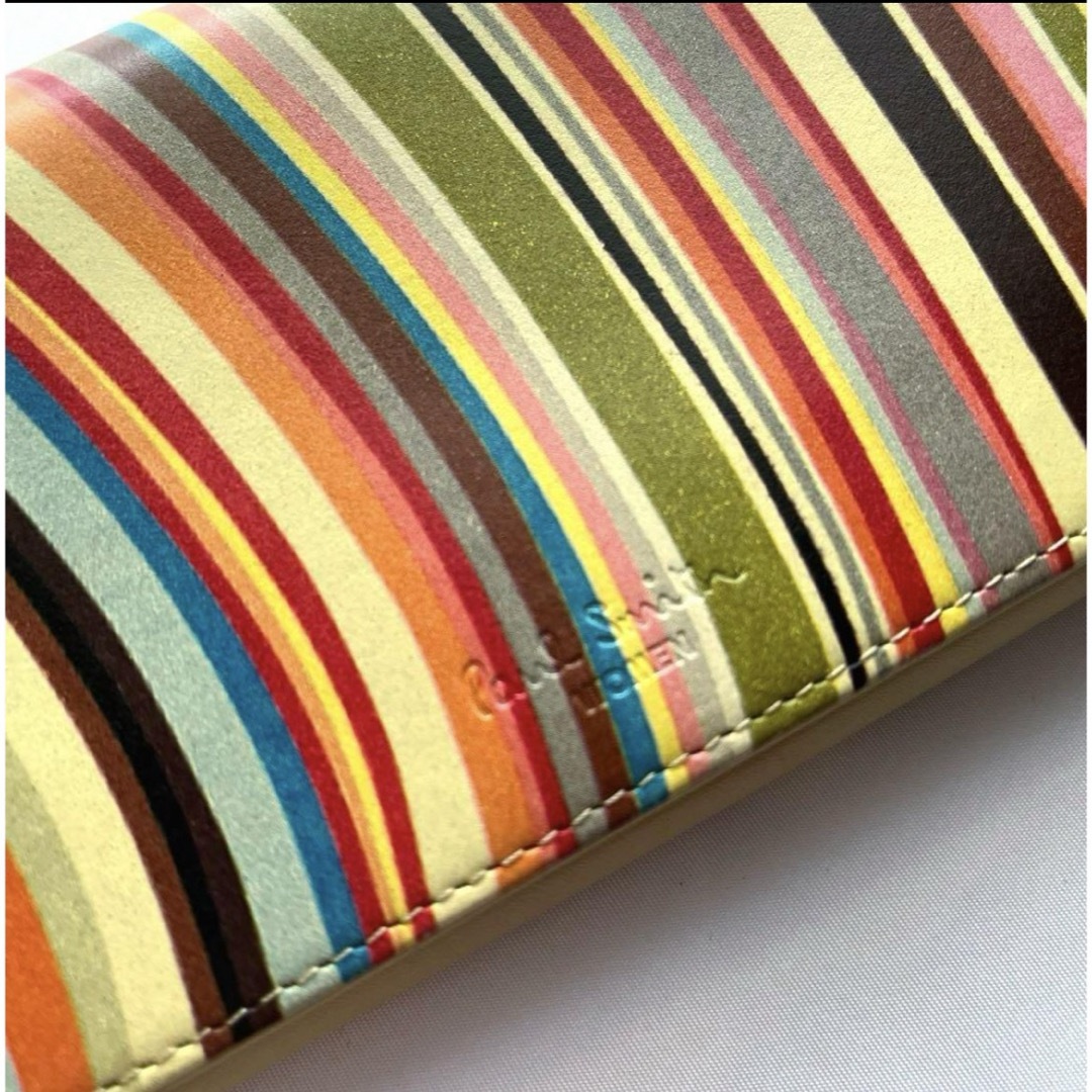Paul Smith ポールスミス スワール かぶせ長財布 マルチストライプ Paul Smith ポールスミス スワール かぶせ長財布 マルチストライプ