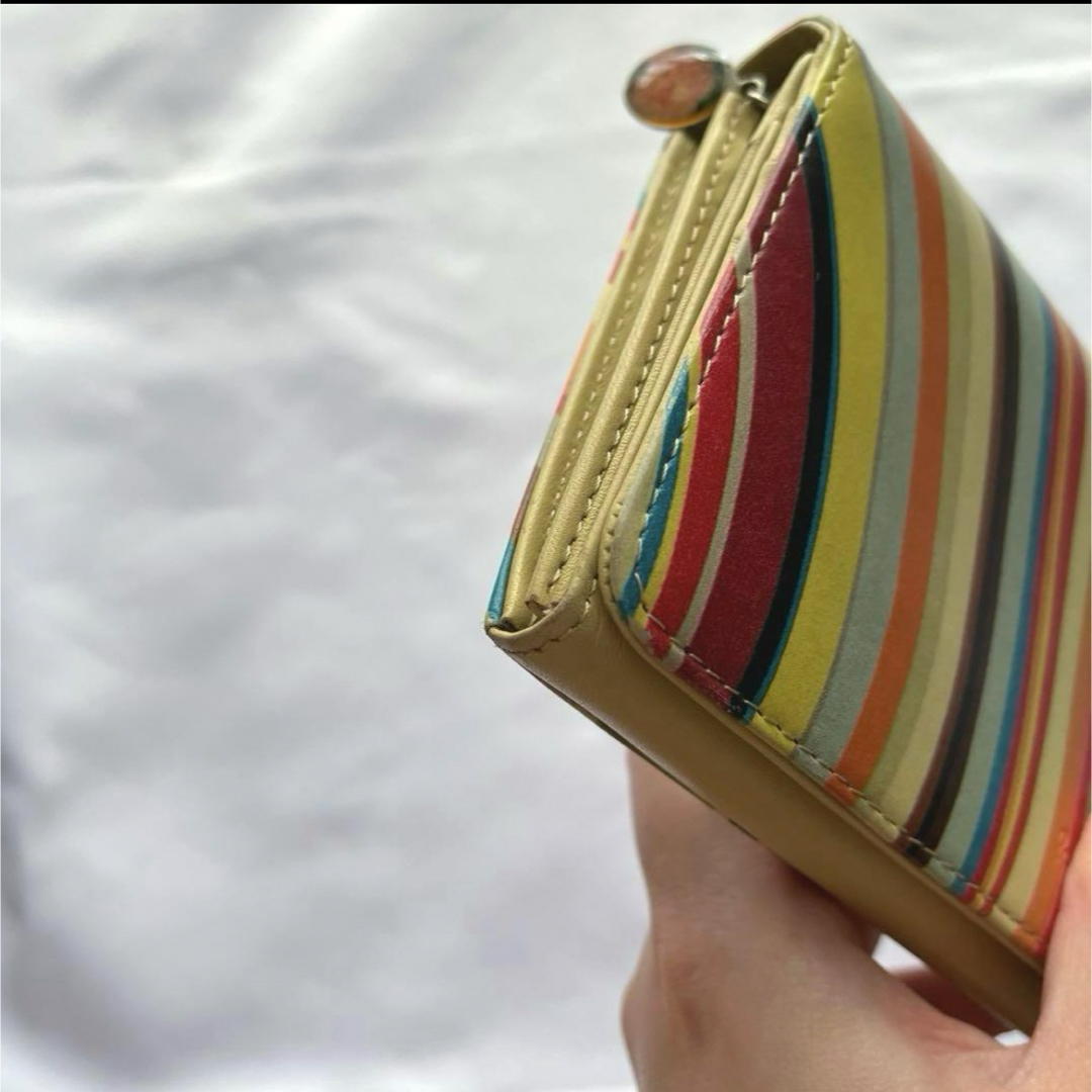 Paul Smith ポールスミス スワール かぶせ長財布 マルチストライプ Paul Smith ポールスミス スワール かぶせ長財布 マルチストライプ