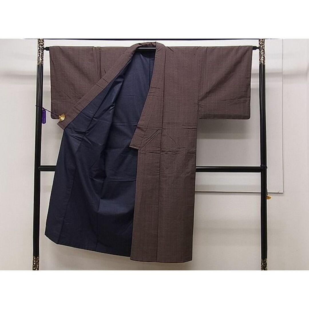 平和屋1■男性　紬　アンサンブル　吉祥文　逸品　CAAA5551dy メンズの水着/浴衣(着物)の商品写真