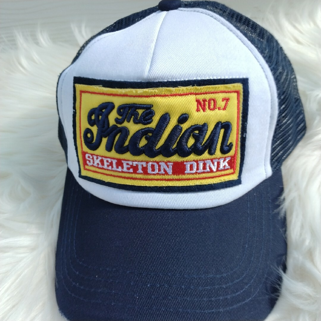メッシュキャップ ネイビー ダメージ アメカジ風 カッコいい 帽子 メンズの帽子(キャップ)の商品写真