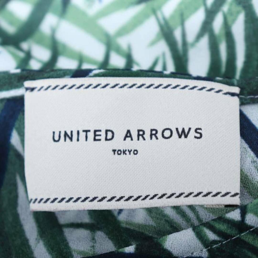 UNITED ARROWS(ユナイテッドアローズ)のユナイテッドアローズ ワンピース ノースリーブ 葉っぱ柄 フレア レディース 36サイズ グリーン UNITED ARROWS レディースのワンピース(その他)の商品写真