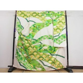 平和屋1■豪華振袖　駒刺繍　熨斗吉祥花文　金彩　逸品　CAAC8563ut(振袖)