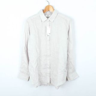 ユニクロ(UNIQLO)のユニクロ 長袖シャツ トップス カットソー  レディース XLサイズ グレー UNIQLO(シャツ/ブラウス(長袖/七分))