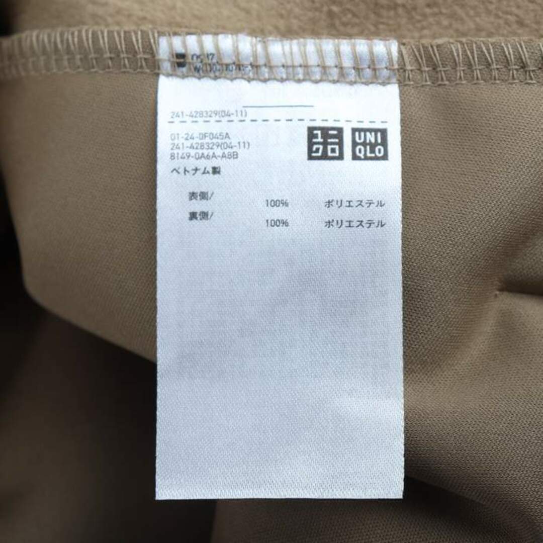 UNIQLO(ユニクロ)のユニクロ ブルゾン アウター フリースジャケット ノーカラー レディース XLサイズ ブラウン UNIQLO レディースのジャケット/アウター(ブルゾン)の商品写真