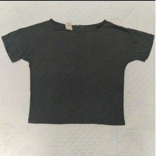 ムジルシリョウヒン(MUJI (無印良品))の無印良品 MUJI 重ねて着る ショート Tシャツ M 婦人 グレー 未使用(Tシャツ(半袖/袖なし))