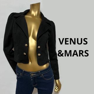 【3396】VENUS&MARS ダイヤ柄 ショートジャケット(その他)