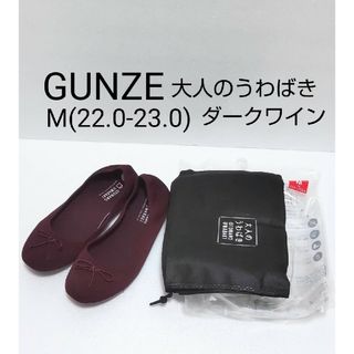 グンゼ(GUNZE)の22-23cm グンゼ 大人のうわばき ダークワイン   レディース(その他)