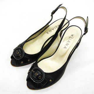 ダイアナ(DIANA)のダイアナ サンダル 本革 レザー ブランド 靴 シューズ 日本製 黒 レディース 23.5サイズ ブラック DIANA(サンダル)
