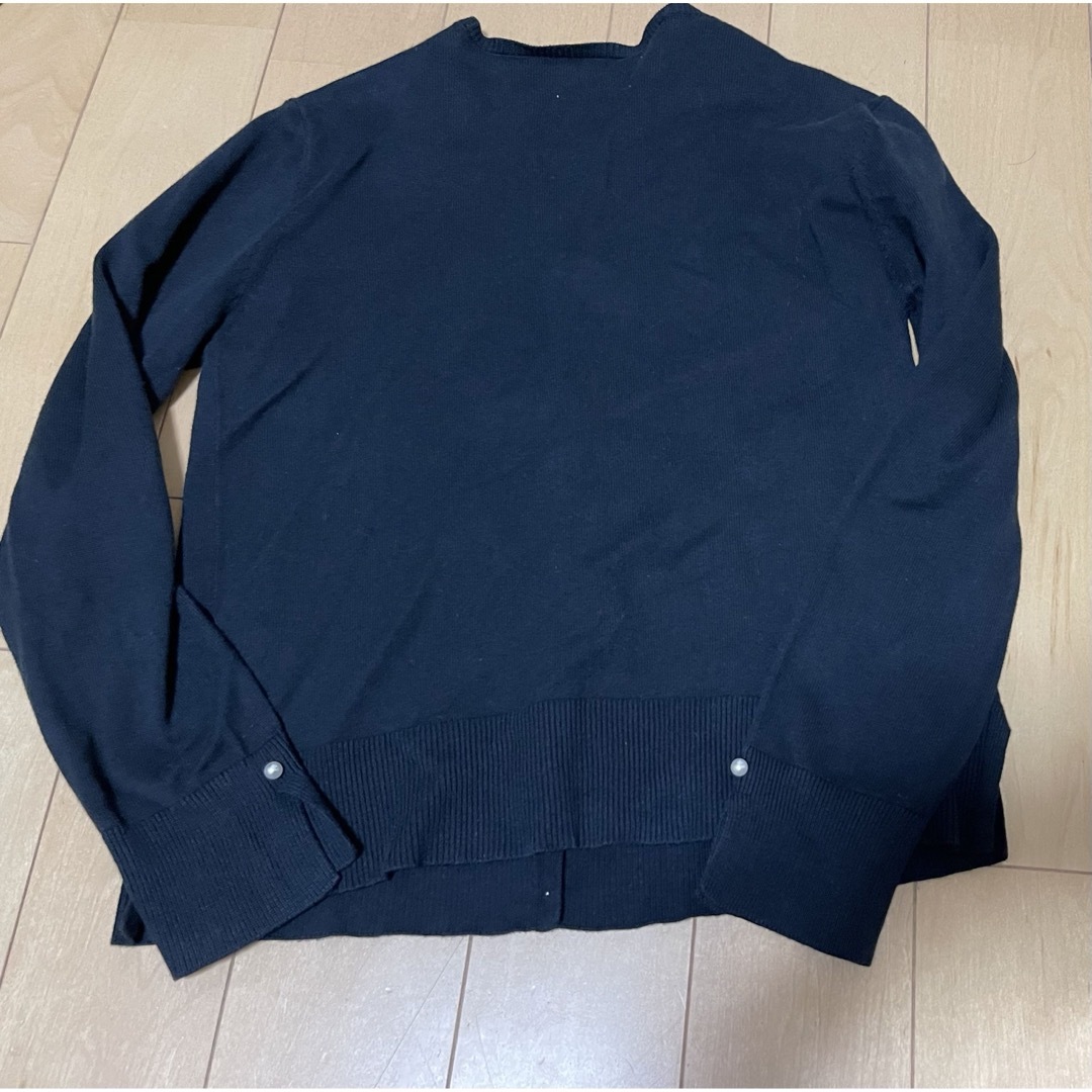 ZARA(ザラ)のZara パールボタン　カーディガン　152cm ブラック キッズ/ベビー/マタニティのキッズ服女の子用(90cm~)(カーディガン)の商品写真