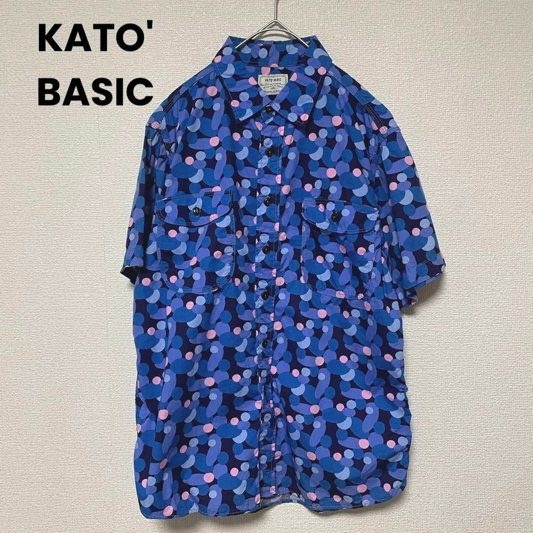 xx68 KATO' BASICカトーベーシック/半袖シャツ/総柄/トップス春夏 レディースのトップス(シャツ/ブラウス(半袖/袖なし))の商品写真