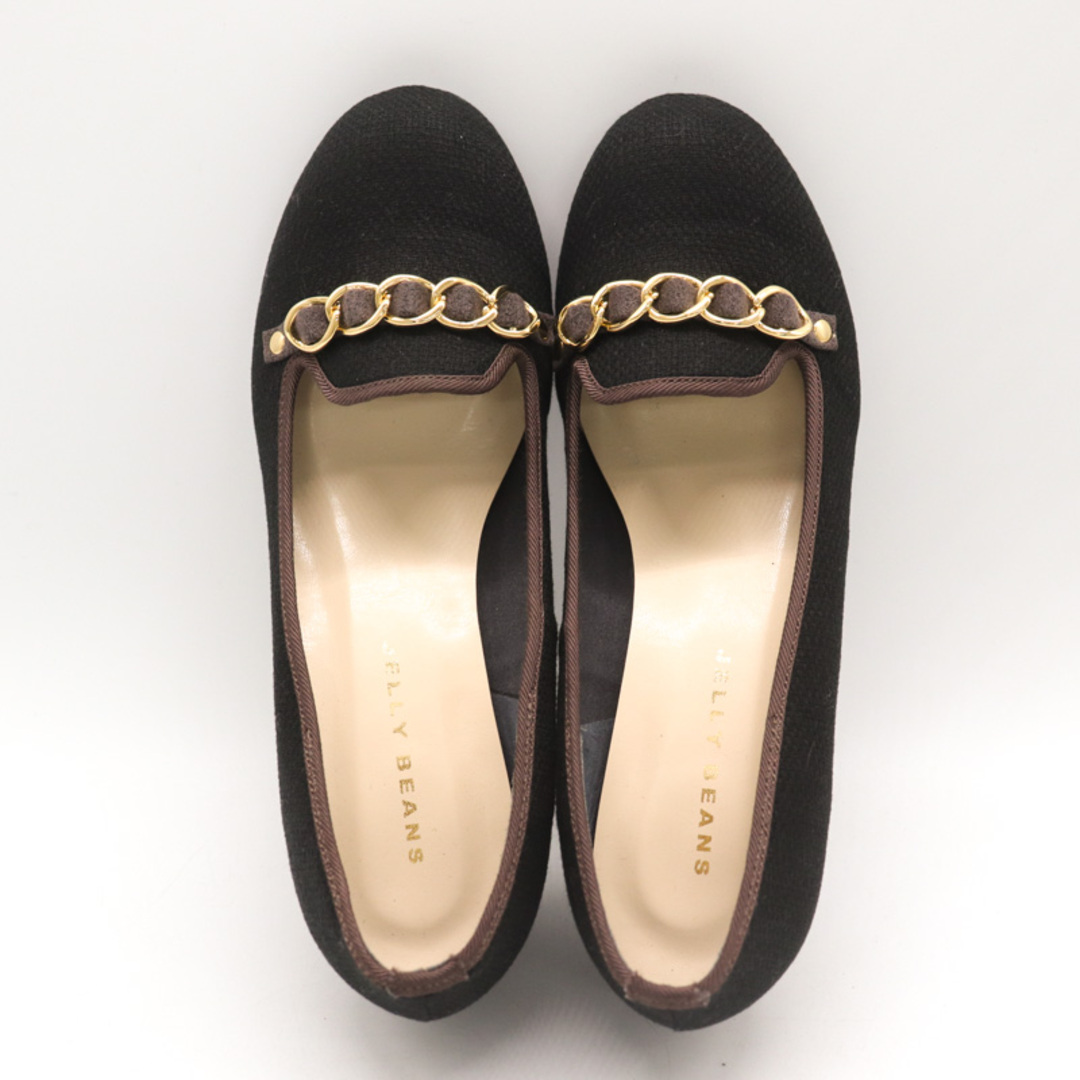 ジェリービーンズ パンプスチャンキーヒール 美品 ブランド 靴 シューズ 日本製 黒 レディース 22サイズ ブラック JELLYBEANS レディースの靴/シューズ(ハイヒール/パンプス)の商品写真