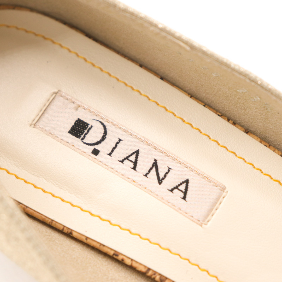 DIANA(ダイアナ)のダイアナ パンプス オープントゥ ブランド 靴 シューズ 日本製 レディース 23.5サイズ ゴールド DIANA レディースの靴/シューズ(ハイヒール/パンプス)の商品写真