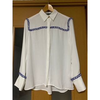 ザラ(ZARA)のZARA ツィード素材入りブラウス(シャツ/ブラウス(長袖/七分))