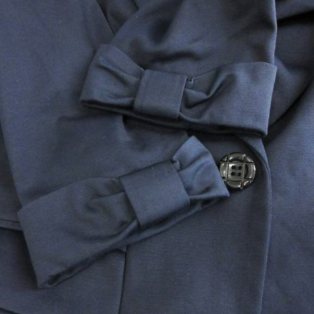 leilian(レリアン)のレリアン テーラードジャケット シングル 七分袖 ジャージー 紺 9 M位 レディースのジャケット/アウター(テーラードジャケット)の商品写真
