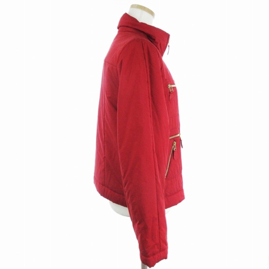 ユキトリイ ブルゾン 中綿ジャケット ジップアップ レッド 赤 40 L位 レディースのジャケット/アウター(ブルゾン)の商品写真