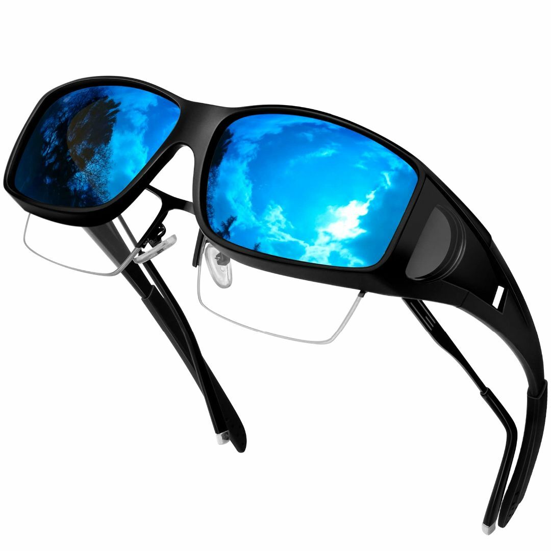 【色: 【A2】ミラーブルー】[KANASTAL] オーバーサングラス メガネの その他のその他(その他)の商品写真