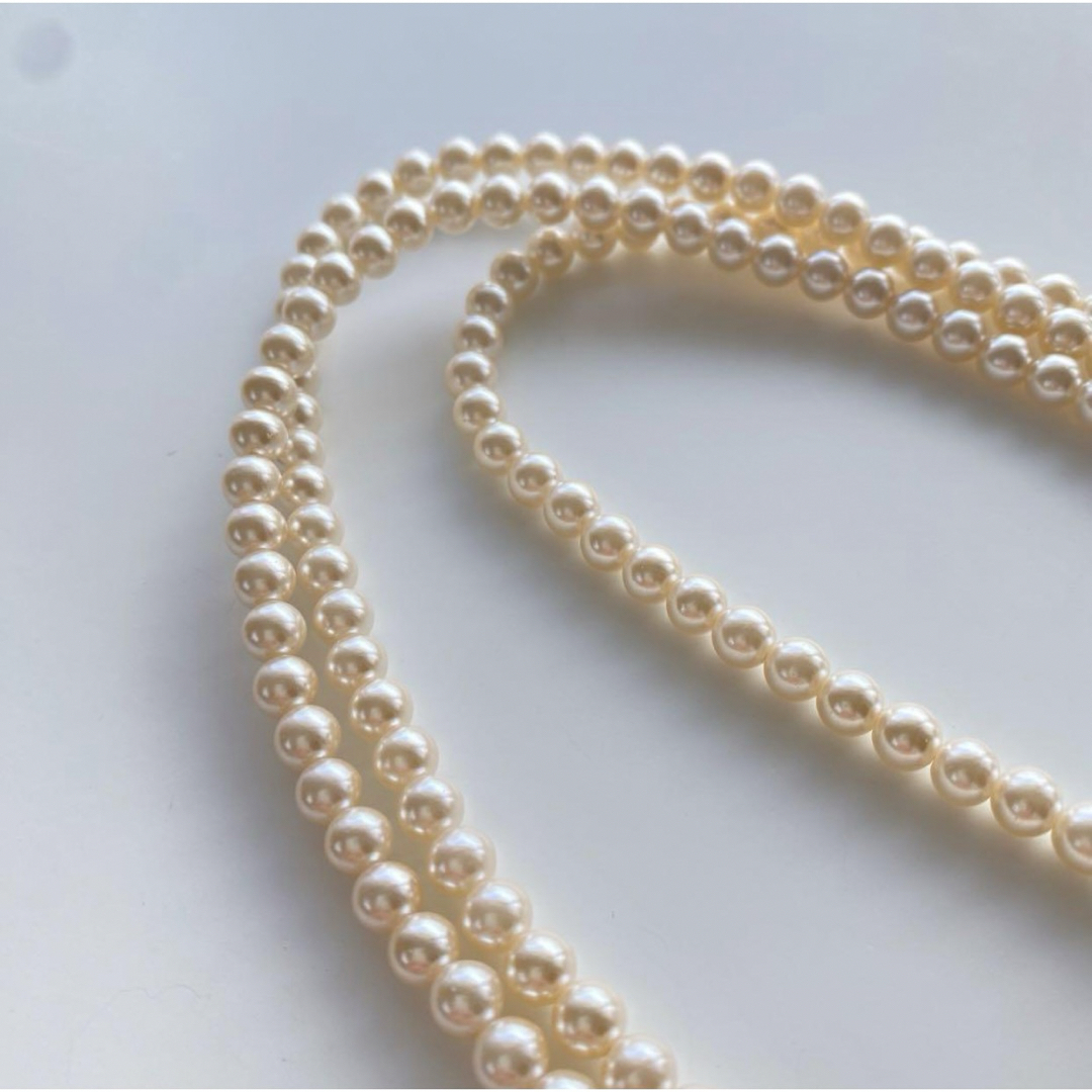 white pearl necklace レディースのアクセサリー(ネックレス)の商品写真