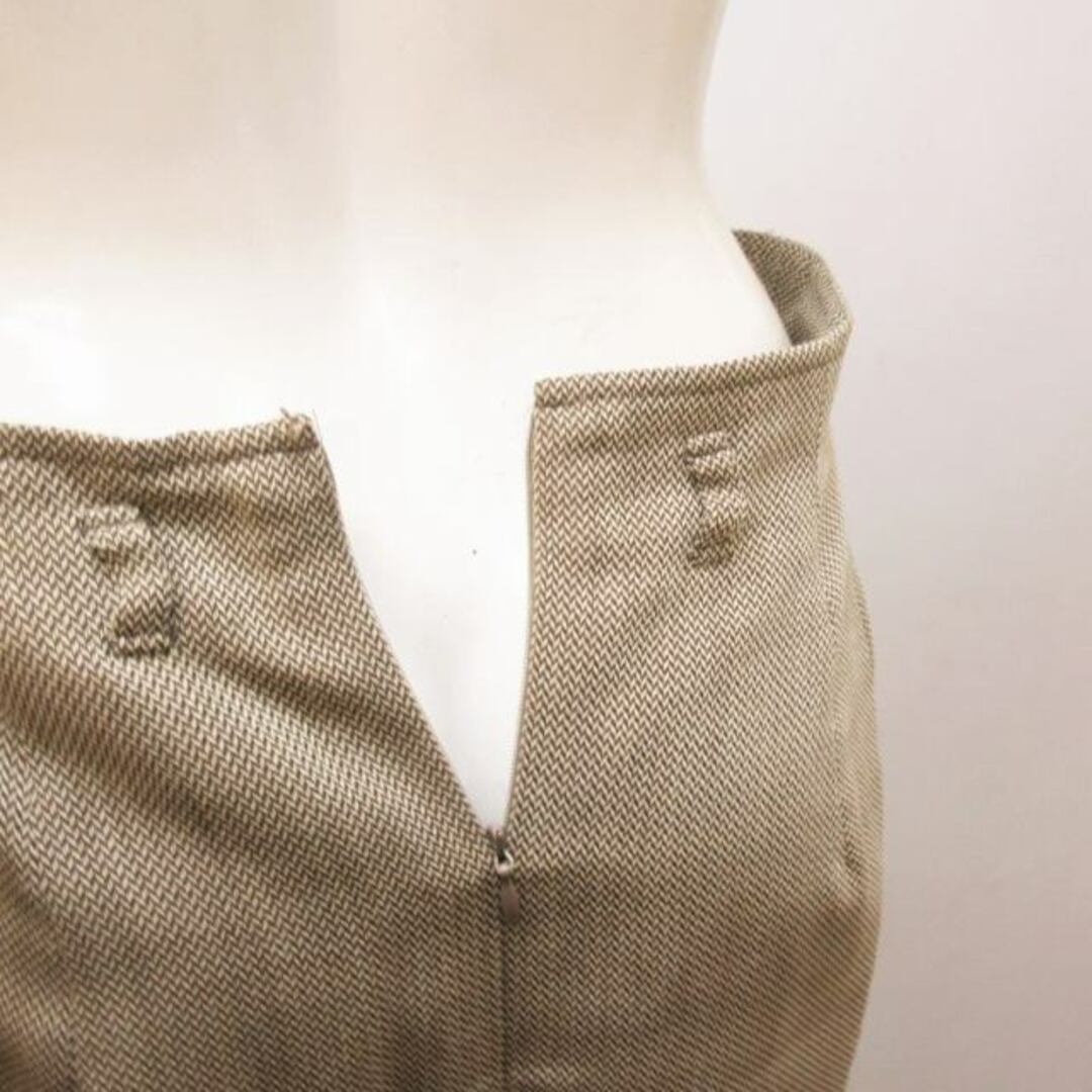 leilian(レリアン)のレリアン ロング スカート ウール 総柄 ベージュ ブラウン 系 9 ECM レディースのスカート(ロングスカート)の商品写真