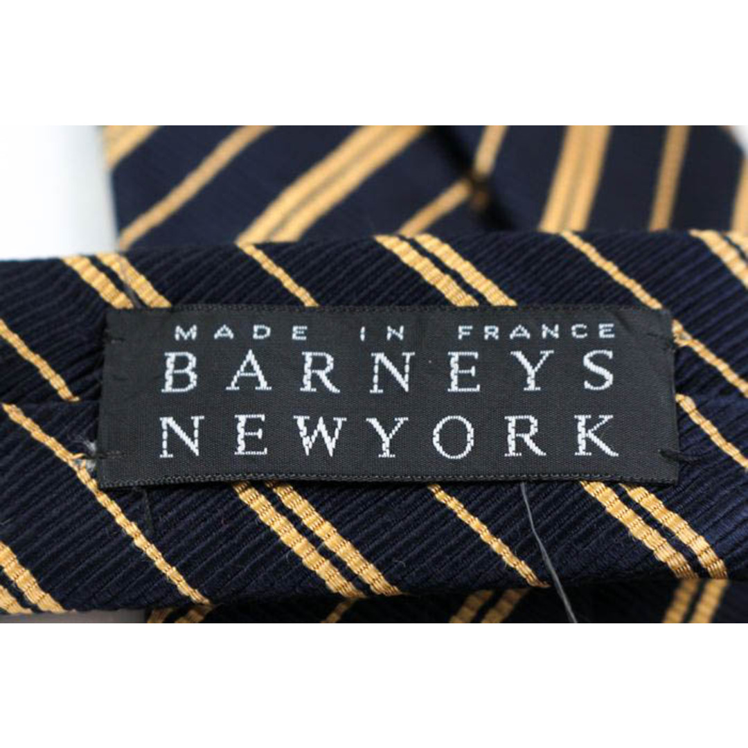 BARNEYS NEW YORK(バーニーズニューヨーク)のバーニーズニューヨーク ブランド ネクタイ ストライプ柄 シルク フランス製 PO  メンズ ネイビー BARNEYS NEWYORK メンズのファッション小物(ネクタイ)の商品写真