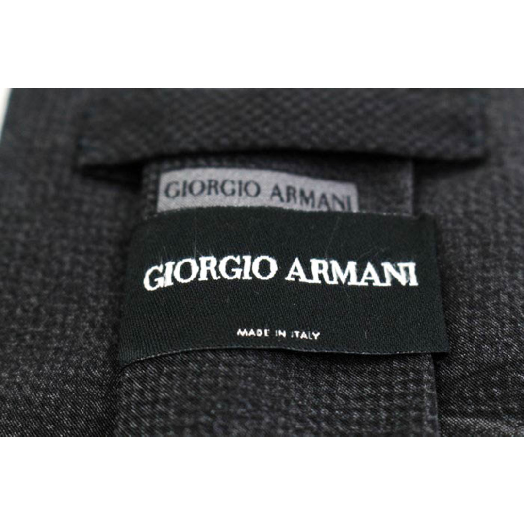 Giorgio Armani(ジョルジオアルマーニ)のジョルジオアルマーニ ブランド ネクタイ パネル柄 シルク イタリア製 PO  メンズ ブラック GIORGIO ARMANI メンズのファッション小物(ネクタイ)の商品写真