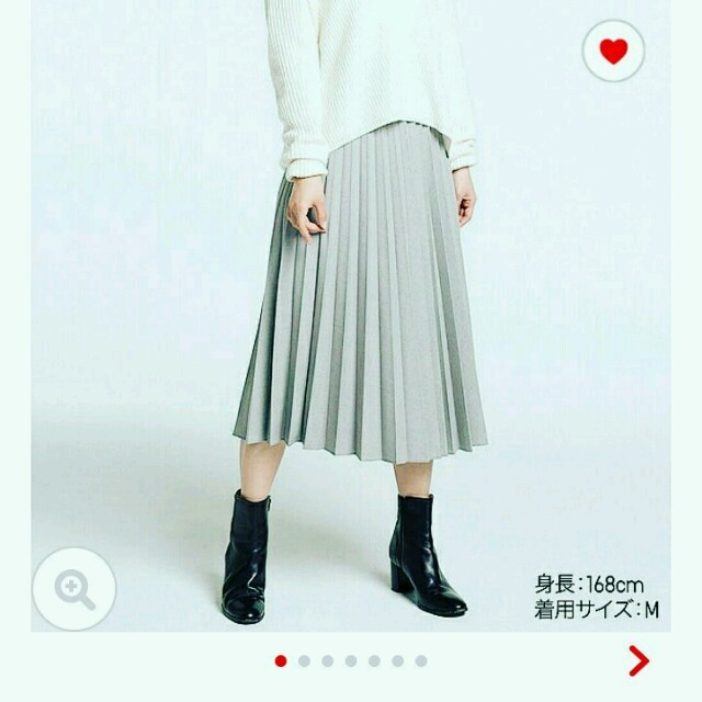 UNIQLO(ユニクロ)のUNIQLOハイウエストプリーツミディスカート レディースのスカート(ロングスカート)の商品写真