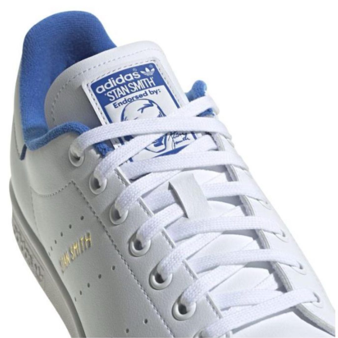 STANSMITH（adidas）(スタンスミス)の【新品24.5cm】adidas スタンスミス ホワイト/ブルー/ゴールド刻印 レディースの靴/シューズ(スニーカー)の商品写真