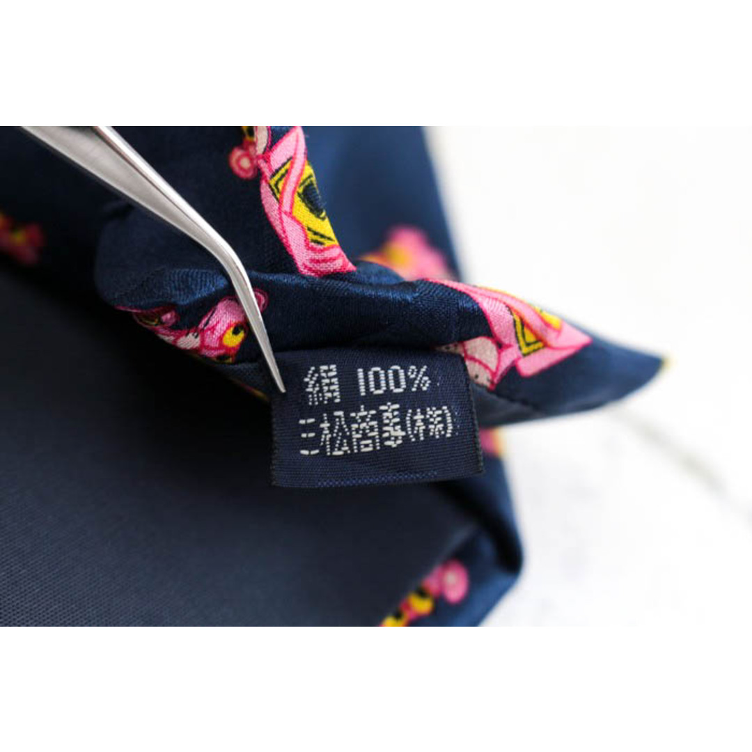 ピンクパンサー ブランド ネクタイ キャラクター柄 パネル柄 シルク 日本製 PO  メンズ ネイビー PINK PANTHER メンズのファッション小物(ネクタイ)の商品写真