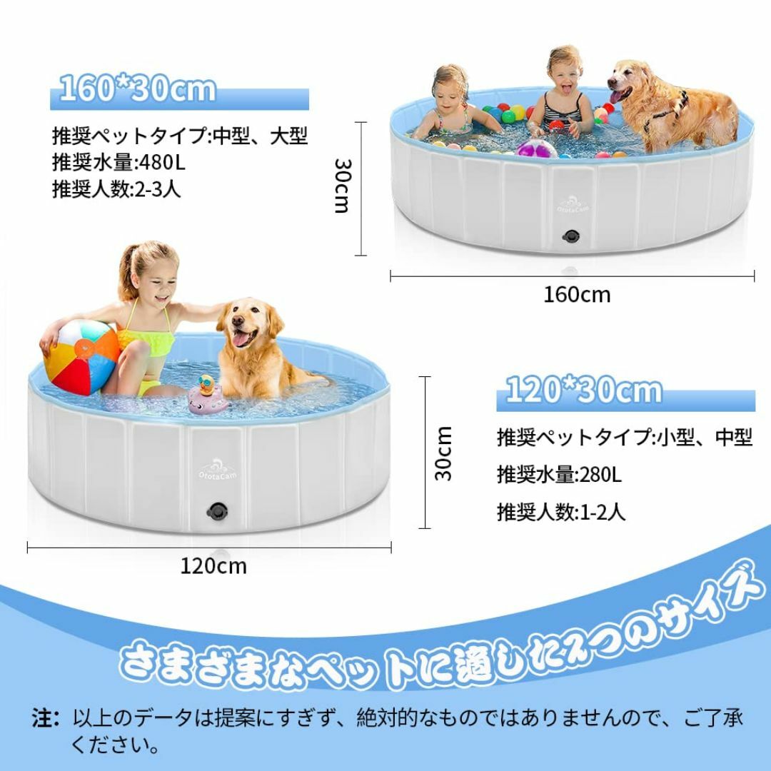 子供用プール ペット用プール 犬用プール 直径160cmｘ高さ30cm 空気入れ キッズ/ベビー/マタニティのキッズ/ベビー/マタニティ その他(その他)の商品写真