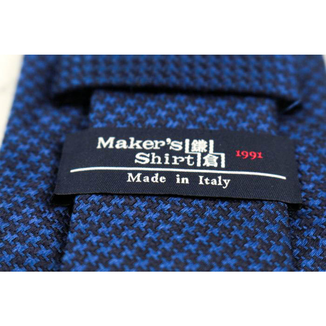 メーカーズシャツ鎌倉 ブランド ネクタイ チェック柄 シルク イタリア製 PO  メンズ ネイビー MAKER'S SHIRT KAMAKURA 鎌倉ｼｬﾂ メンズのファッション小物(ネクタイ)の商品写真