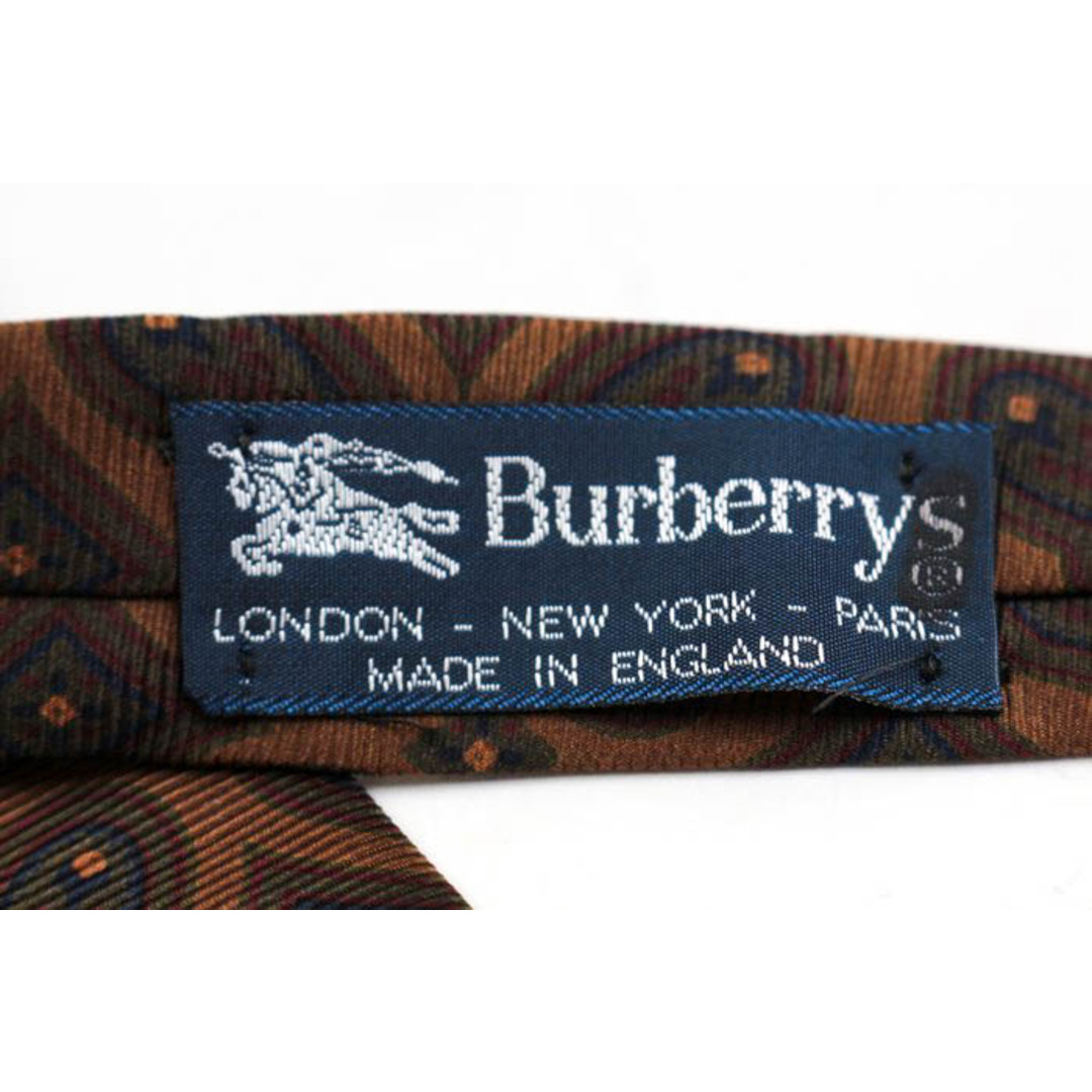 BURBERRY(バーバリー)のバーバリーズ ブランド ネクタイ ペイズリー 幾何学模様 シルク イングランド製 PO  メンズ ブラウン Burberrys メンズのファッション小物(ネクタイ)の商品写真