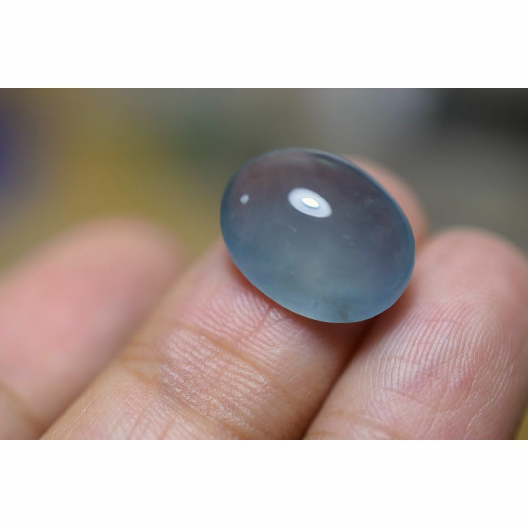 RS5-88大粒宝石質氷灰藍 天然グアテマラ産 藍水 本翡翠 ルース 裸石 硬玉 ハンドメイドのアクセサリー(ネックレス)の商品写真