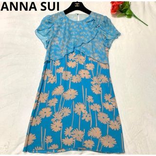 ANNA SUI - 【良品】ANNA SUI 花柄 シルク ワンピース USA製