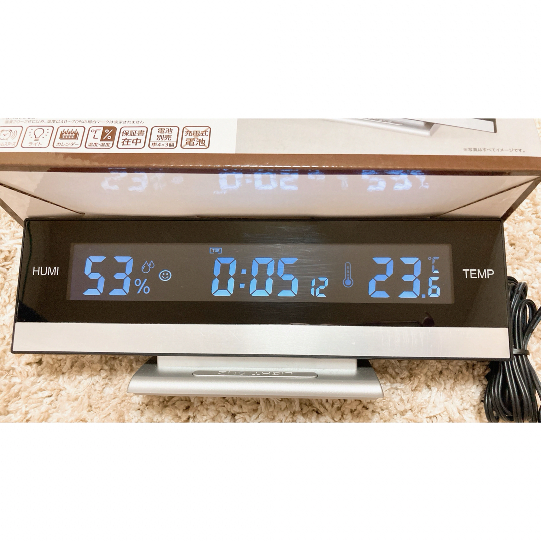 ニトリ(ニトリ)のNITORI デジタル置き時計 インテリア/住まい/日用品のインテリア小物(置時計)の商品写真
