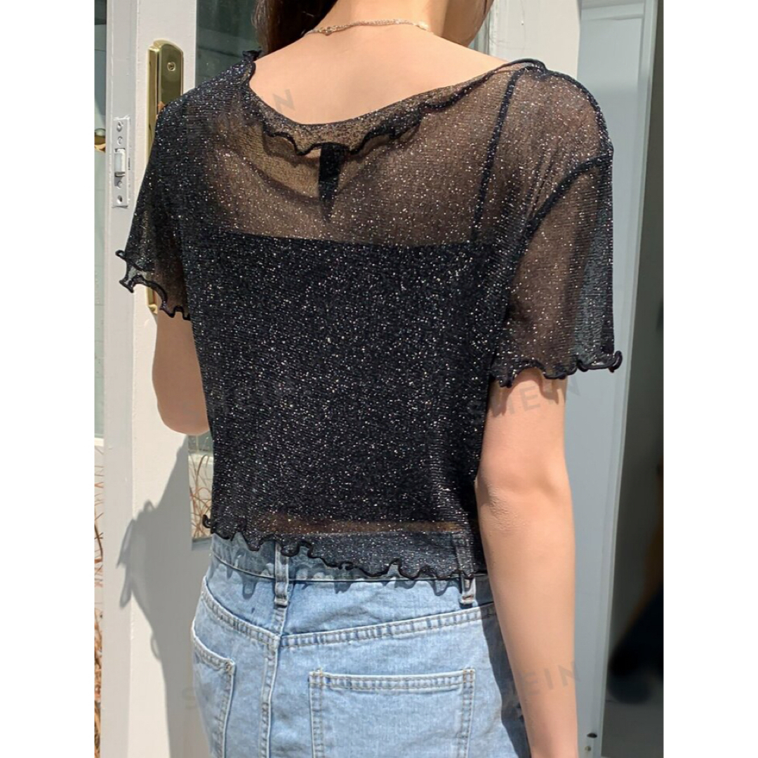 SHEIN(シーイン)のSHEIN ラメトップス レディースのトップス(カットソー(半袖/袖なし))の商品写真