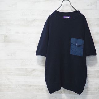 ザノースフェイス(THE NORTH FACE)のPURPLE LABEL Knit Pile H/S Sweat Shirt-M(Tシャツ/カットソー(半袖/袖なし))