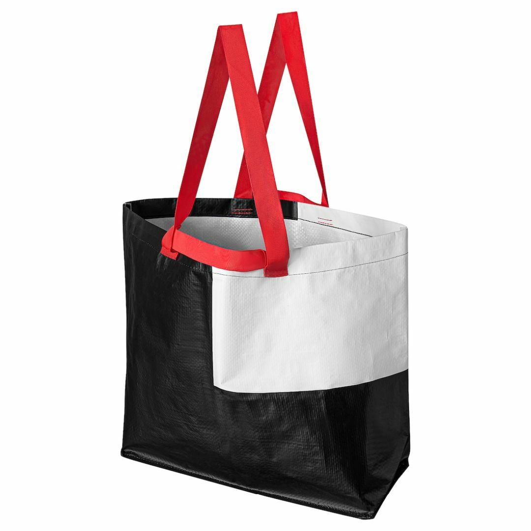 IKEA(イケア)のイケアIKEA ブラック/ホワイト/ レッドキャリーバッグ 3点セット オマケ付 レディースのバッグ(その他)の商品写真