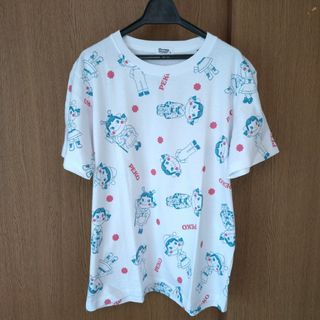 新品 未使用 ペコちゃん トップス 半袖 Tシャツ レディース Ｌサイズ 総柄(Tシャツ(半袖/袖なし))