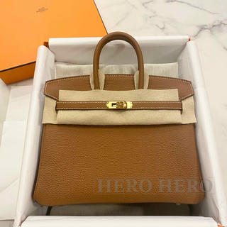 Hermes - 新品・W刻印　エルメス　バーキン25　ゴールド　ゴールド金具