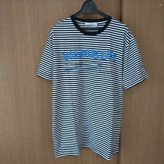 新品 未使用 ボーダー 英字 トップス 半袖 Tシャツ レディース Ｌサイズ(Tシャツ(半袖/袖なし))