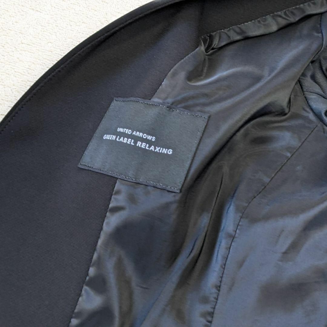 【グリーンレーベル】ノーカラージャケット　黒　38　M　フォーマル レディースのジャケット/アウター(ノーカラージャケット)の商品写真