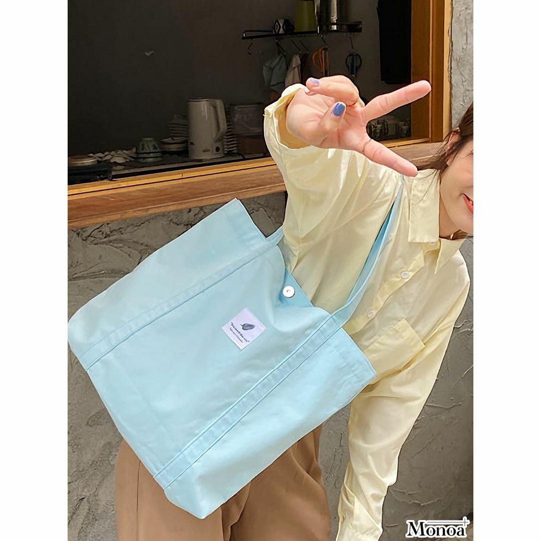 【色: ライトブルー】[モノア] トートバッグ レディース ファッション 帆布  レディースのバッグ(その他)の商品写真
