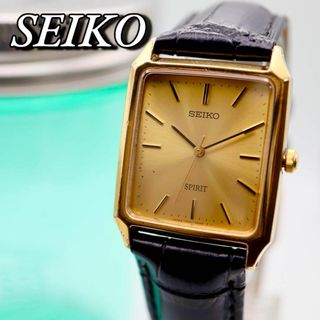 セイコー(SEIKO)の美品 SEIKO スピリット スクエア ゴールド クォーツ メンズ腕時計 775(腕時計(アナログ))