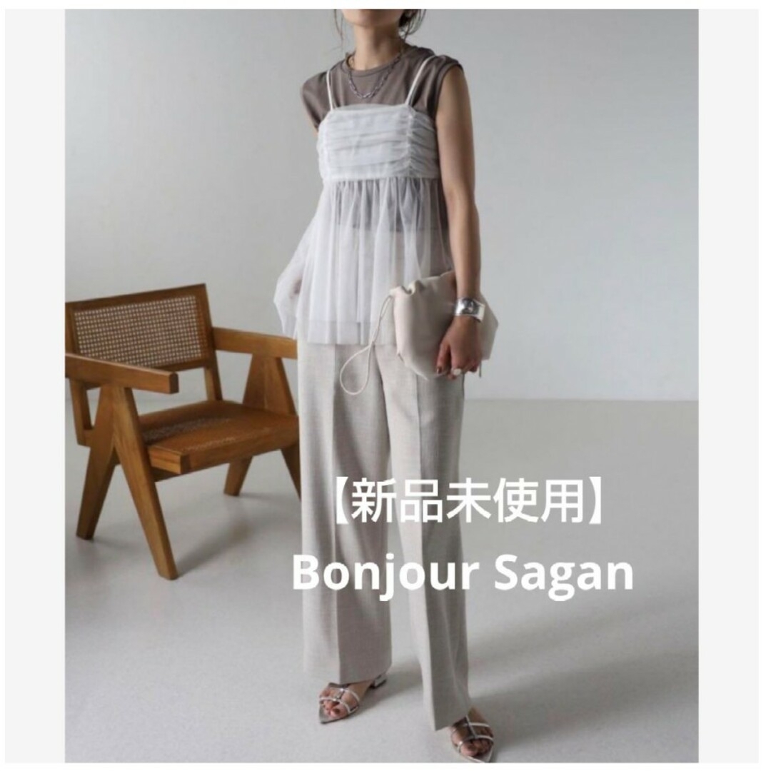 BONJOUR SAGAN(ボンジュールサガン)の【新品未使用】Bonjour Sagan レースキャミソール ホワイト レディースのトップス(キャミソール)の商品写真