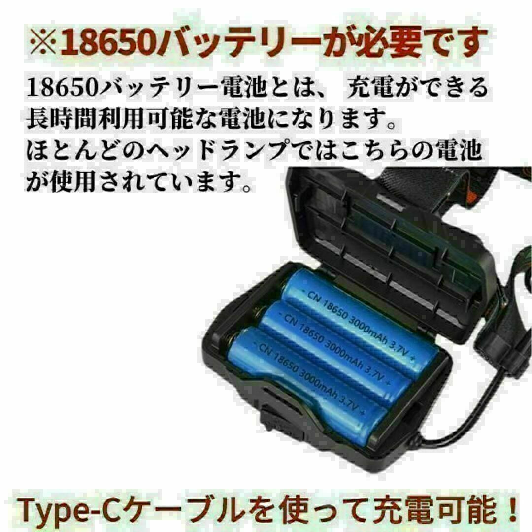 ヘッドランプ LEDヘッドライト P70 充電式 USB 高輝度 夜釣 登山 スポーツ/アウトドアのフィッシング(その他)の商品写真