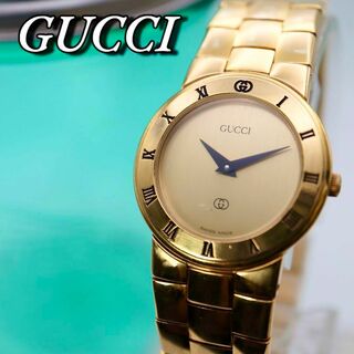 グッチ(Gucci)の良品 GUCCI ローマンベゼル ラウンド ゴールド レディース腕時計 781(腕時計)