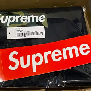 シュプリーム(Supreme)のSupreme Box Logo Tee カモ　Tシャツ　ネイビー(Tシャツ/カットソー(半袖/袖なし))