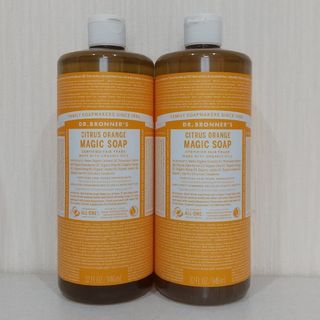 Dr.Bronner - ドクターブロナー  マジックソープ   シトラスオレンジ 946ml  × 2本