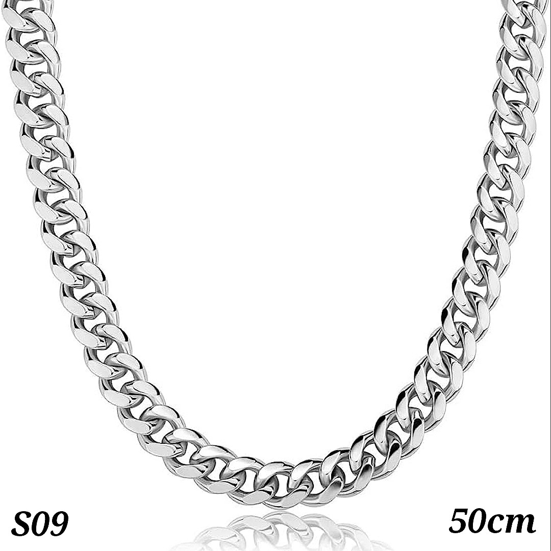 【№09】喜平  長さ50cm幅6mm シルバーネックレス　ステンレスネックレス メンズのアクセサリー(ネックレス)の商品写真